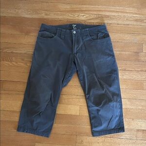 Men's Grey Hybrid Shorts, past knee length, cotton with stretch for fit